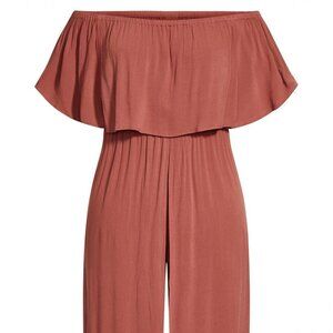 NAKED Zebra Cinnamon Straples Jumpsuit M